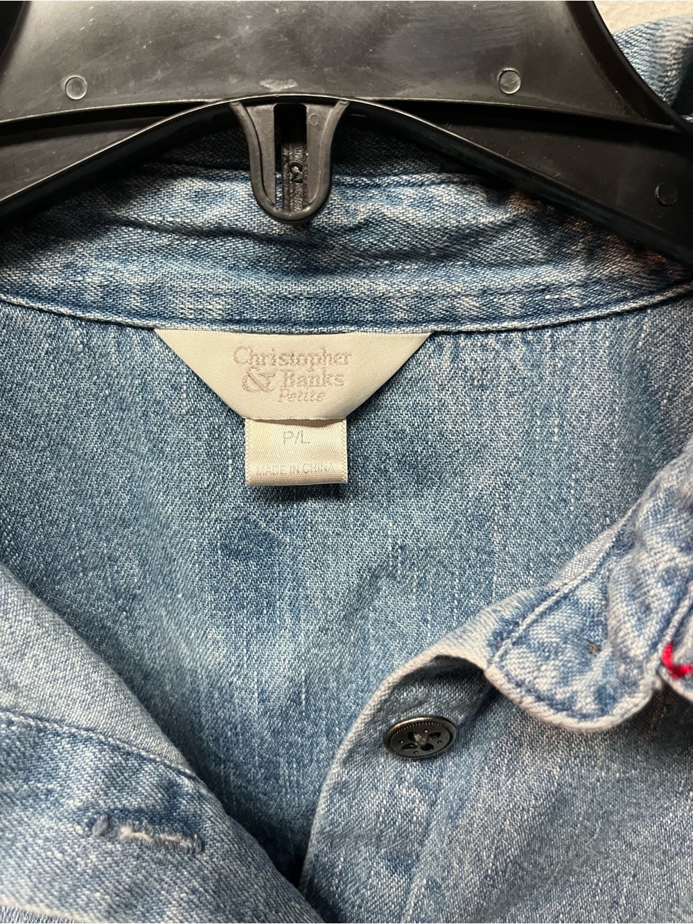 Christopher & Banks Light Blue Denim Button-Up Shirt Jacket - Picture 4 of 7